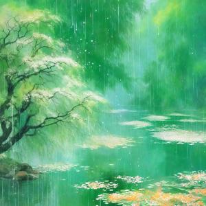 春山花雨落 (Spring blooms rain)
