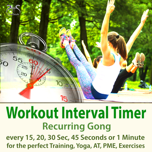 30 Seconds Interval Timer: Recurring Gong Every 30 Seconds for Workout, Yoga, Circuit Training - with 5 Sec. Countdown