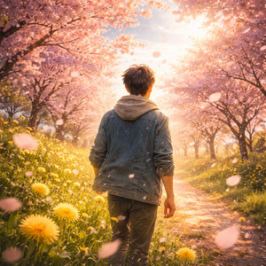 桜花びら舞うように