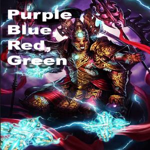 Purple, Blue, Red, Green
