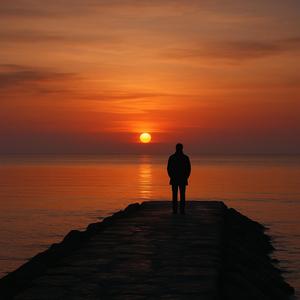 낙조를 바라보며