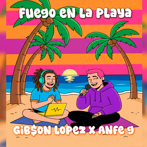 fuego en la playa