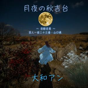 月夜の秋吉台 〜 百歌百景 ～ 百人一首 二十三番・山口県
