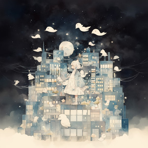 深い夜に浮かぶ