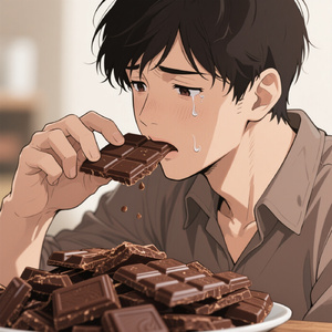 チョコは自分で買いました