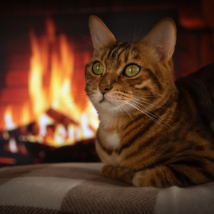 Tranquil Chill Fire Serenade for Felines