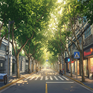 梧桐树下的微醺