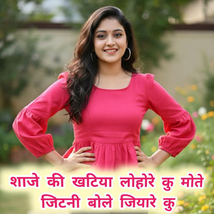 शाजे की खटिया लोहोरे कु मोते जितनी बोले जियारे कु