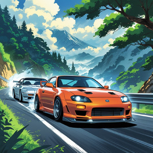 燃える夜のドリフト