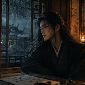 隔窗听雨