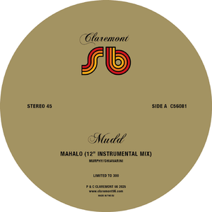 Mahalo (12" Instrumental Mix)