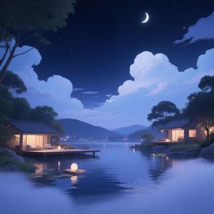 云水间的梦 (风铃声+蝉鸣鸟叫声+微风+放松舒缓+睡眠音乐)