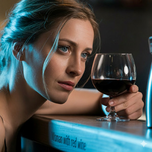 赤いワインの女