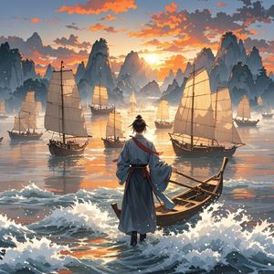 酒尽灯明向远帆-谭指生辉