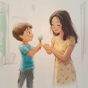 아이스크림 줄까?(Would you like some ice cream?)