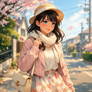 春のカフェテラス