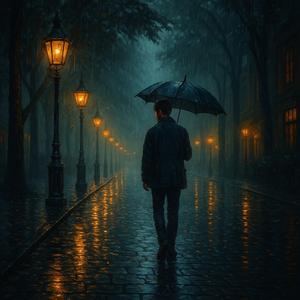 비 내리는 골목에서