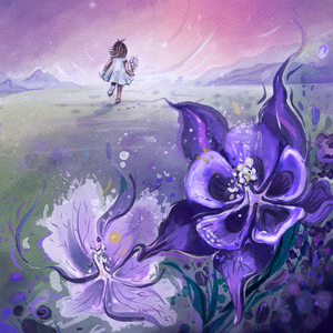 פרחים סגולים