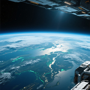 宇宙船から見た地球