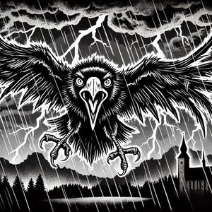 Krähentanz im Regen