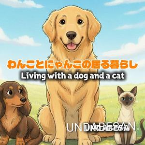 芝生でわんわん