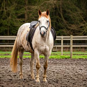 It's so hard to keep a white horse clean