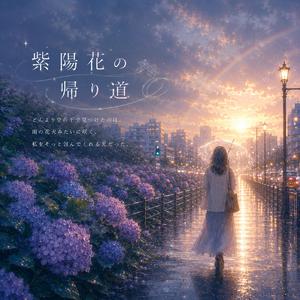 紫陽花の帰り道