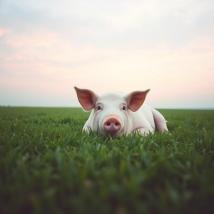 日曜日 - ゆったりお昼寝ブタ