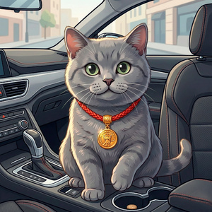 Cat in my car (Meow Number 27)