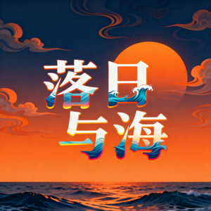 落日与海