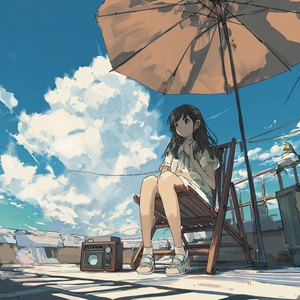 風の段ボール☀パラソル ✦ 午後の影 by ナナシロップ