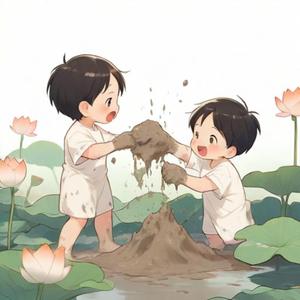 他们扔泥巴（我拿泥巴种荷花）