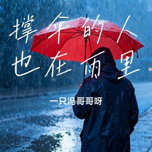 撑伞的人也在雨里