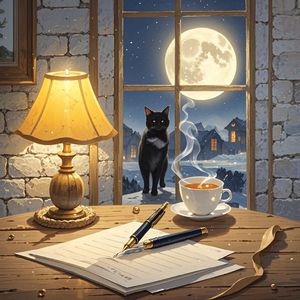 信纸上的月光_冷严