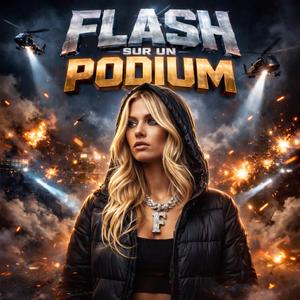 Flash sur un podium