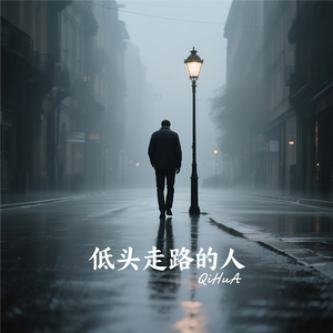 低头走路的人