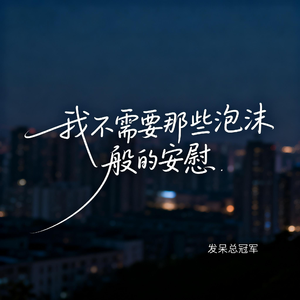 我不需要那些泡沫般的安慰