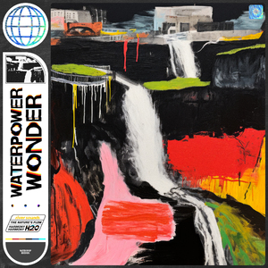 Splashing Lines: An Artistic Waterfall Canvas