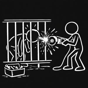 jedan lik je zaglavio glavu u ogradi u osnovnoj pa su morali da donesu brusilicu