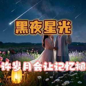 黑夜星光