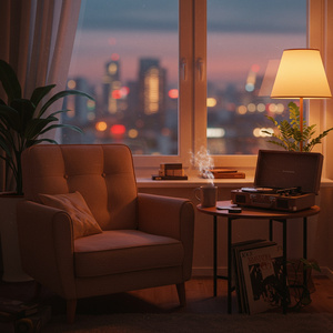 夜の帳に微睡む灯