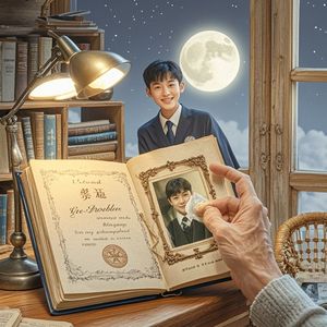 旧相册里的月光