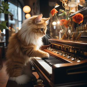 Serenata Armónica Del Gato: Notas Suaves Del Piano