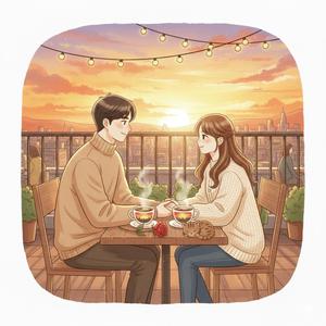 커피잔 위의 노을