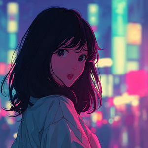 ネオンの中で揺れて