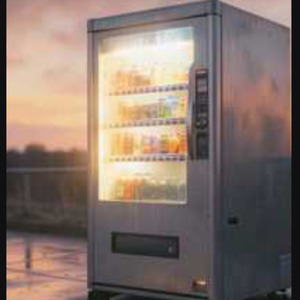 自販機の光