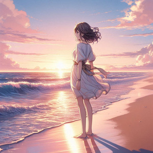 朝の波はやさしい