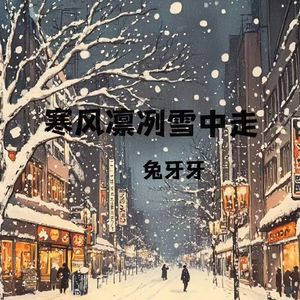 寒风凛冽雪中走