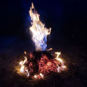 路灯下起舞的水花