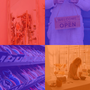 柔和的购物中心时刻